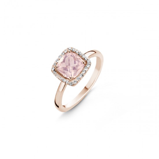 Ring One More met roze kwarts - 111165