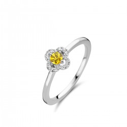Ring One More met gele saffier en diamant, briljant geslepen - 115764