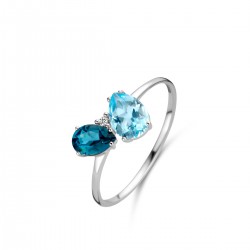 Ring 18 karaat met topaas - 116404