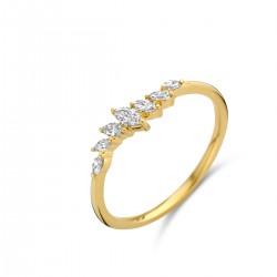 Ring 18 karaat met diamanten marquise geslepen - 115588