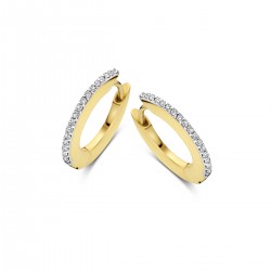 Oorbellen 18kt. met 36 diamant, briljant geslepen voor 0.13ct. - 118075
