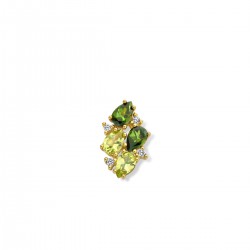 Hanger 18kt. met peridoot, groene tourmalijn en diamant - 117294