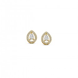Oorbellen 18 karaat met diamant briljant geslepen - 118822