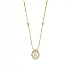 Halsketting 18 karaat met met diamant briljant en peervormig geslepen - 118753
