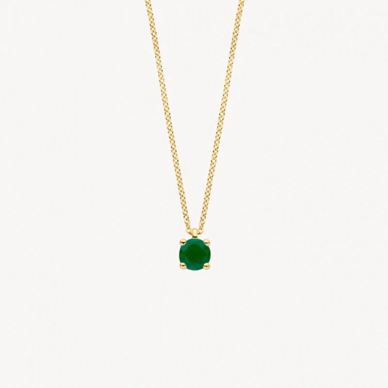 Blush ketting met smaragd - 118237