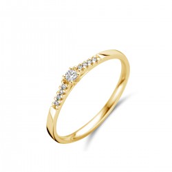 Ring 18 karaat met diamant, briljant geslepen - 115633