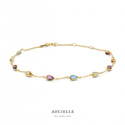 armband Aucielle semi-precious regenboog - 120062