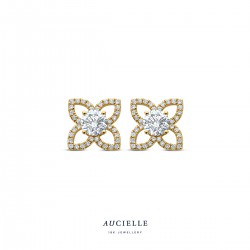 Aucielle oorstekers bloem LGD 0.67ct - 120164