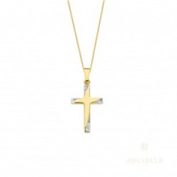 Aucielle hanger kruis bicolor 18 x 12mm - 120756