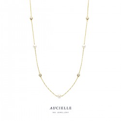 Halsketting Aucielle met zirconium 39+2+2+2cm - 118465