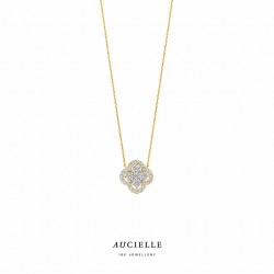 Halsketting Aucielle met zirconium 45cm bloem - 120070