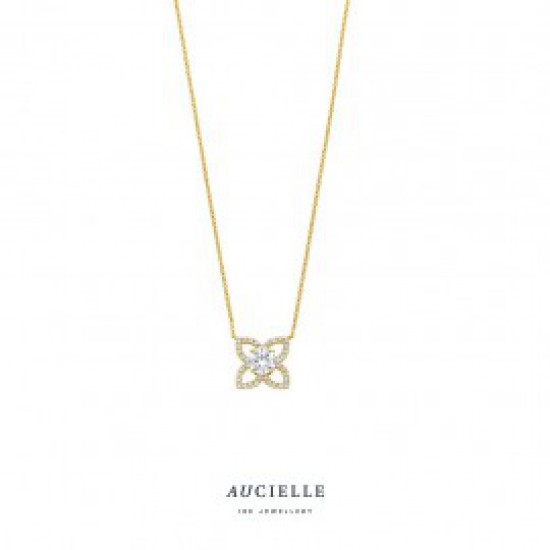 Aucielle ketting bloem LGD0.69ct 39+2+2cm - 120165