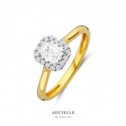 Aucielle ring entourage emerald cut LGD 0.505ct - 120168