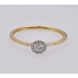 Aucielle ring rond entourage LGD 0.155ct - 121397