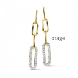 Orage oorbellen - 121227