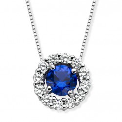 Halsketting 18 karaat met zirconium - 115648