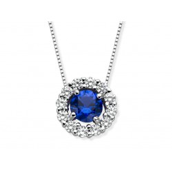 Halsketting 18 karaat met zirconium - 115648