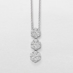 Halsketting 18 karaat met diamant briljant geslepen - 115762
