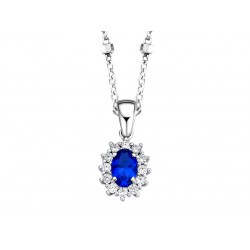 Halsketting 18 karaat met zirconium - 115650