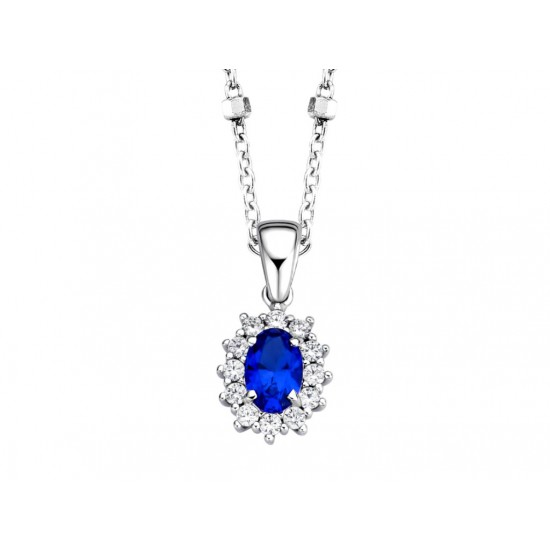 Halsketting 18 karaat met zirconium - 115650