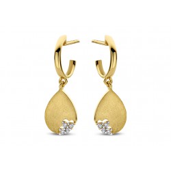 Oorbellen 18 karaat met diamant voor een totaal van 0.06ct. - 117073