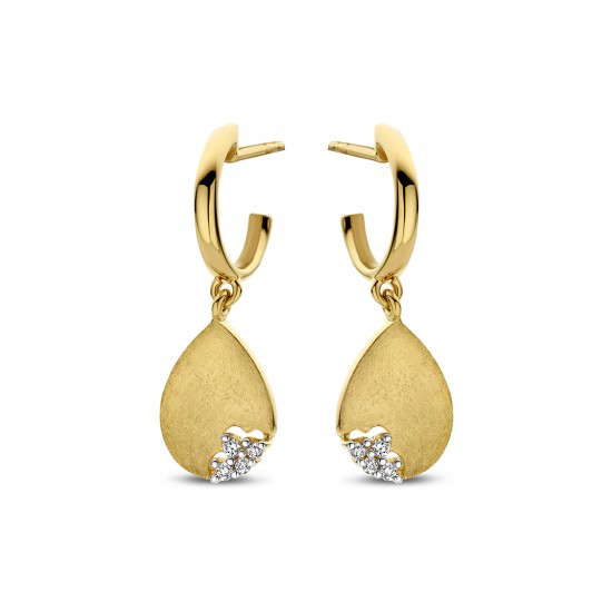 Oorbellen 18 karaat met diamant voor een totaal van 0.06ct. - 117073