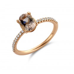 Ring 18 karaat met morganiet - 115674