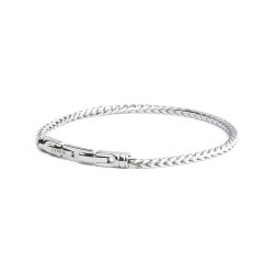 Gemini 3 mm vossenstaartarmband van roestvrij staal - 117056