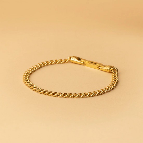 Gemini armband omnis gold (5mm cuban) - 120298